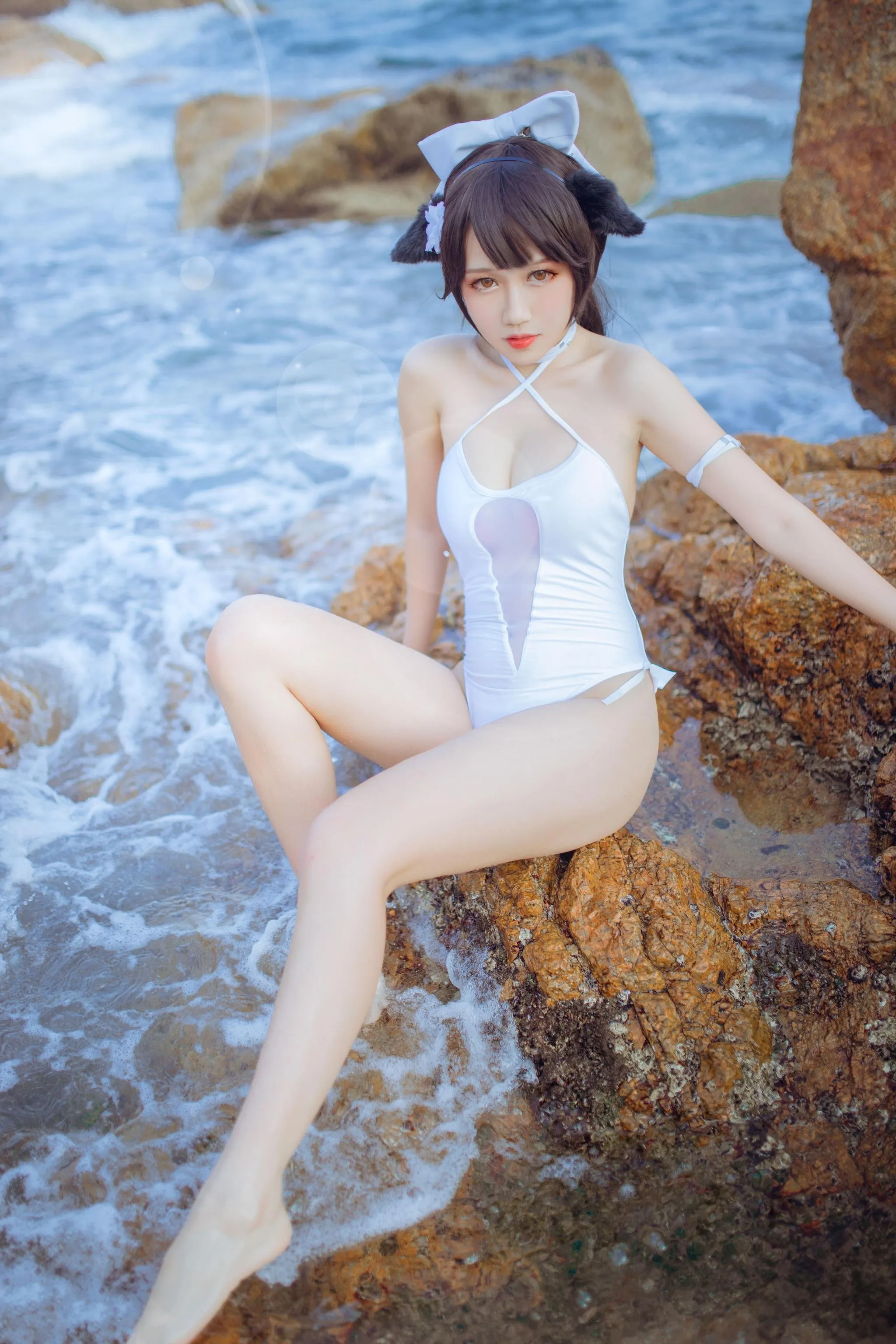 抖娘-利世 – NO.18 獒犬海边泳装 [41P]插图9